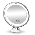 Lunora LED Makeup Spejl | 10x Forstørrelse | 360° Rotérbart | Kompakt & Rejsevenligt