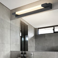 Simpel Lige Vanity Spejl Lys Metal LED Badeværelsesvæg Lampe i Sort, Varm/Hvid Lys