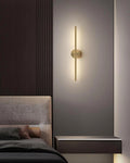 Moderne Lineær LED Væglampe - Guld