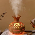 Aromaterapi luftfugter med LED – Diffuser i trælook & natlys