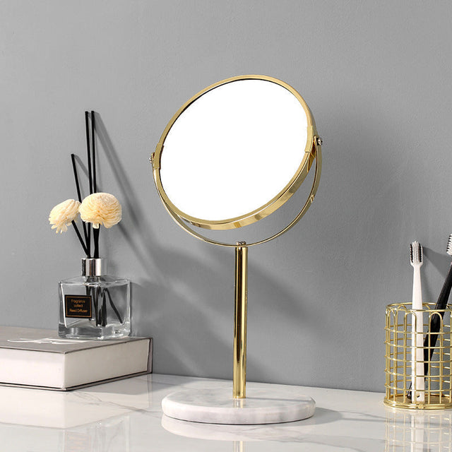 Naturlig Marmor 360 Rotating Makeup Vanity Spejl