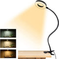 Clip-on Lys - Læselampe med 48 LED'er, 3 farvetilstande og 10 lysstyrkeniveauer, øjenbeskyttelse og fleksibel gåsnek