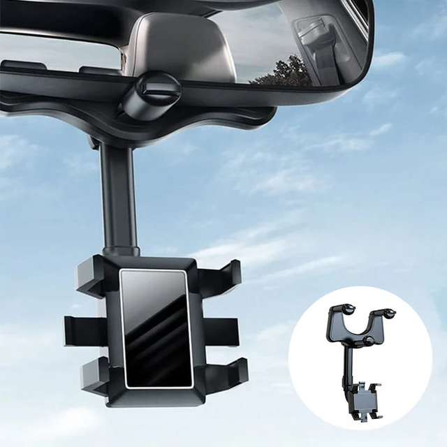 360° Rotating Multifunktionel Bil Spejl Telefonholder