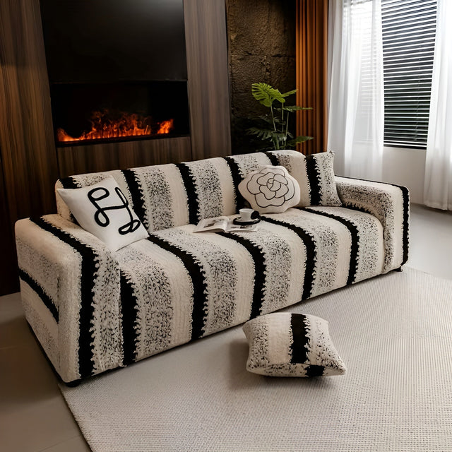 Plush sofaovertræk (2 dele) – Blødt, varmt og dekorativt | Beskytter din sofa stilfuldt |