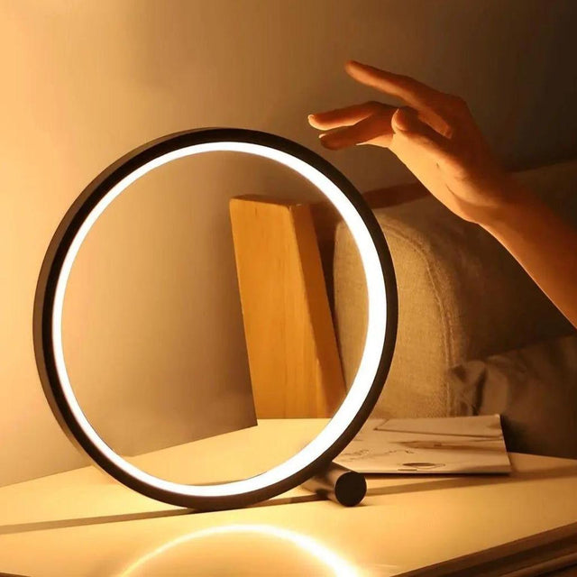 Dæmpbar LED Touch Rund Bordlampe til Kreative Rum