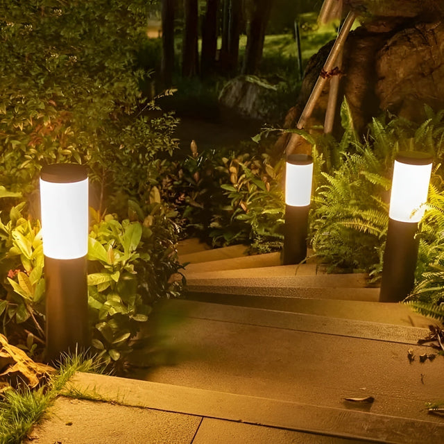 SolarShimmer - Rustfrit Stål Solpostlamper Udendørs Lampe