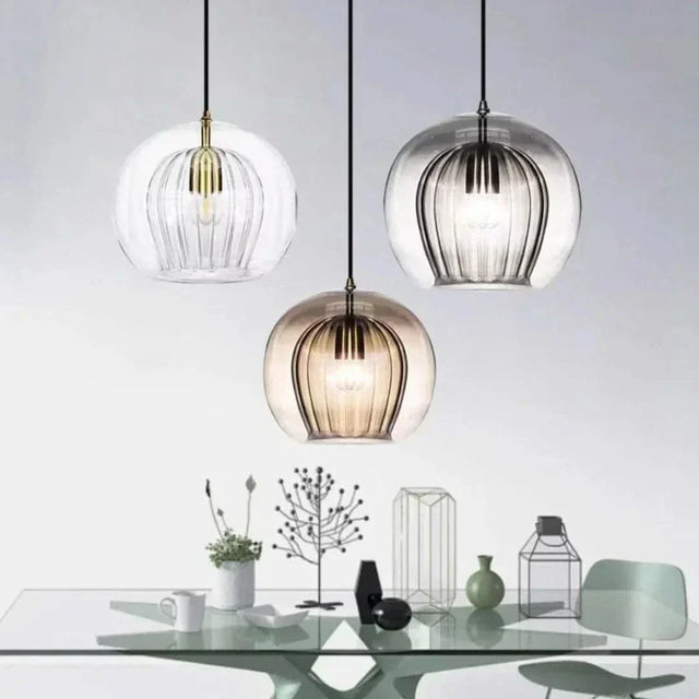 TimberGlow - Moderne Glas Pendel Lys