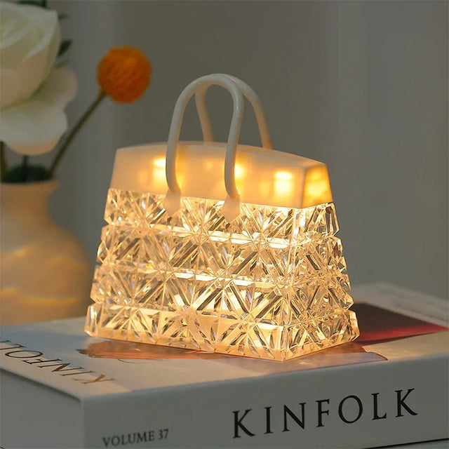 CrystalBag | Kreativ Akryl Nattelys i Håndtaskedesign