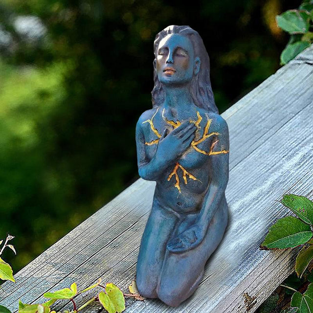 Helende Gudinde Skulptur: Resin abstrakt