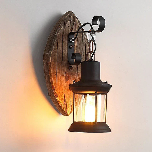 Retro Lantern Lampe Industriel Lantern Væglampe