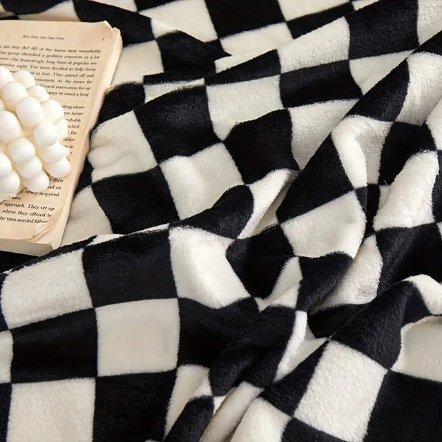 Klassisk Tjekket Plaid – Blød og Varm Plaid til Sofa og Soveværelse