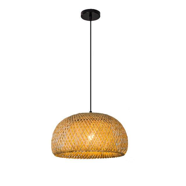 Hængende loftlampe lavet af bambus C │ Håndlavet belysning af træ og rattan til indretning