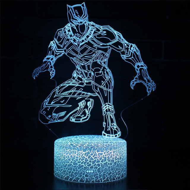 3D Lampe Marvel Black Panther Stealth