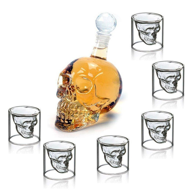 Kranie Karaffel Dekanter & 6 Shot Glas