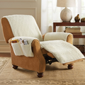 Plush Sofa Dække med Side Opbevaringslommer