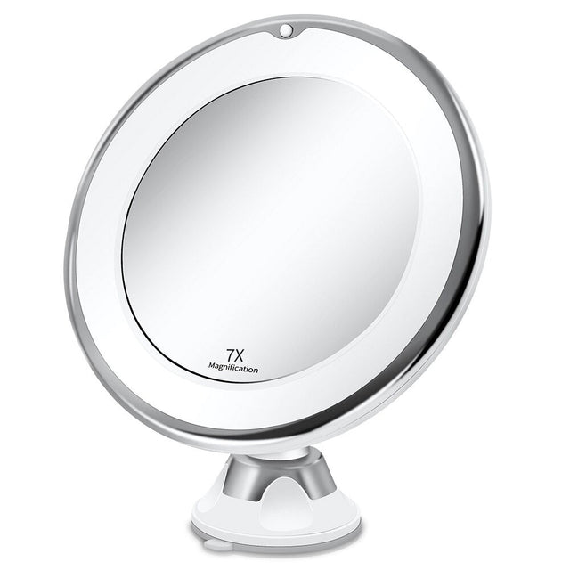 Kosmetisk spejl med belysning – LED makeup spejl med forstørrelsesfunktion