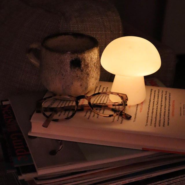 Svampeformet Porcelæns Natlampe - MushGlow