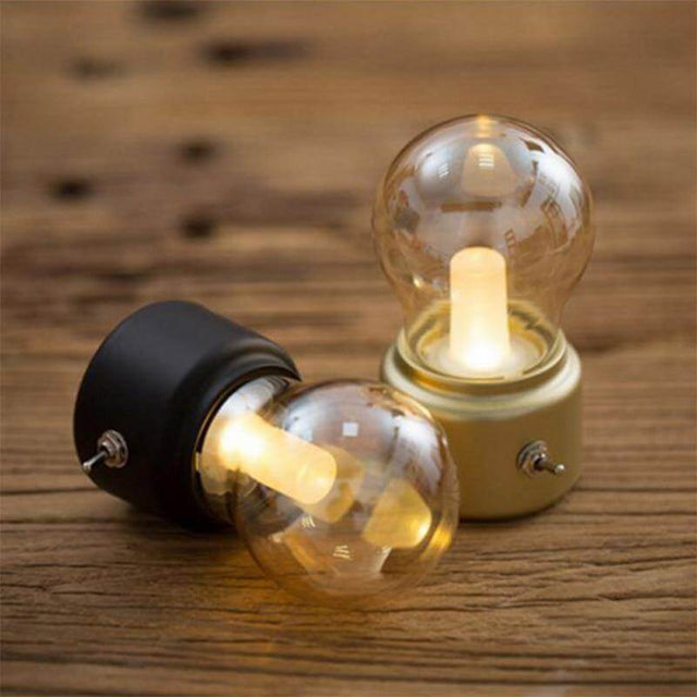 Vintage Lyspære Bordlampe