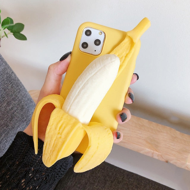 Sjov Stressaflastende 3D Bananetelefonetui