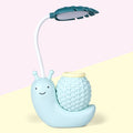 Snail blyantholder skrivebordslampe til børn