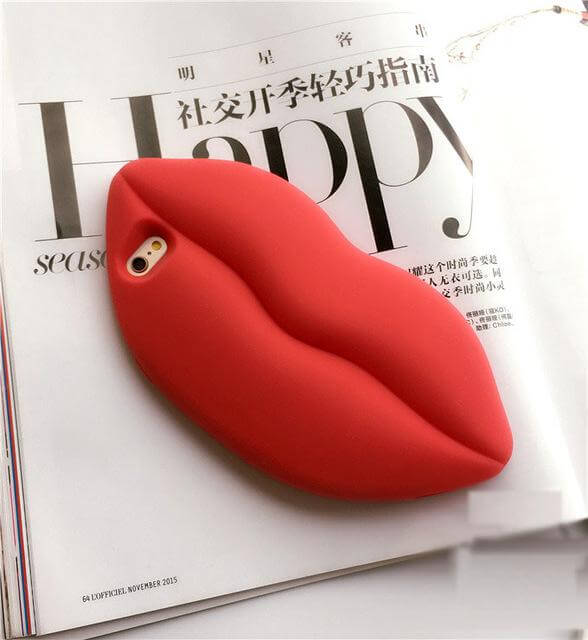 3D Marilyn Monroe Store Sexet Rød Læbe Iphone Covers