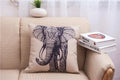 Elegant Elefant Trykt Dekorative Pude Betræk