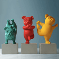 Harlekin Yoga Bulldog Figur