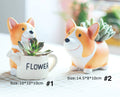 Resin Corgi Mini Blomsterkrukke
