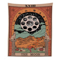 " Månen" Tarot farvet Tapestry