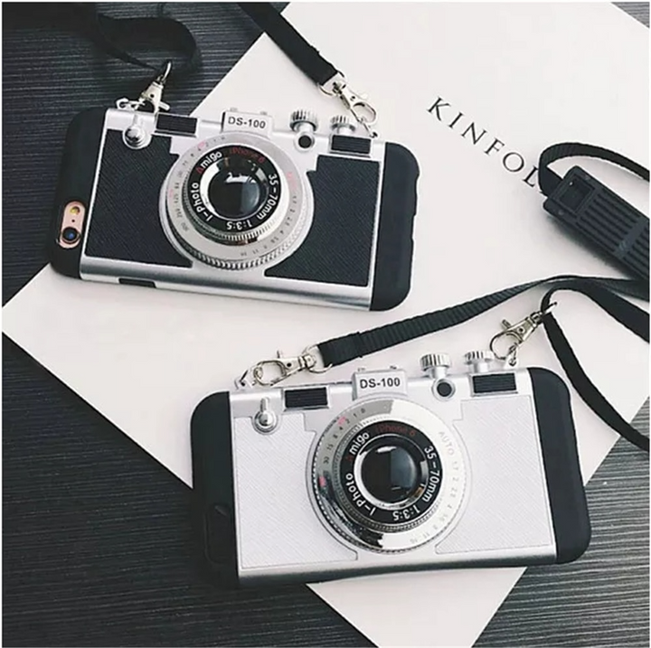 3D Retro Kamera Telefon Etui