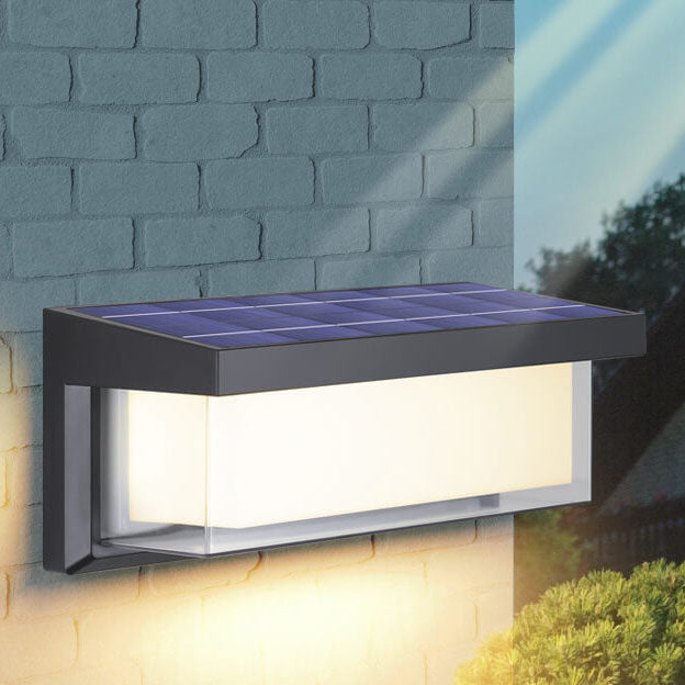 Modern Minimalistisk Solrektangel PC LED Udendørs Væglampe til Udendørs Patio