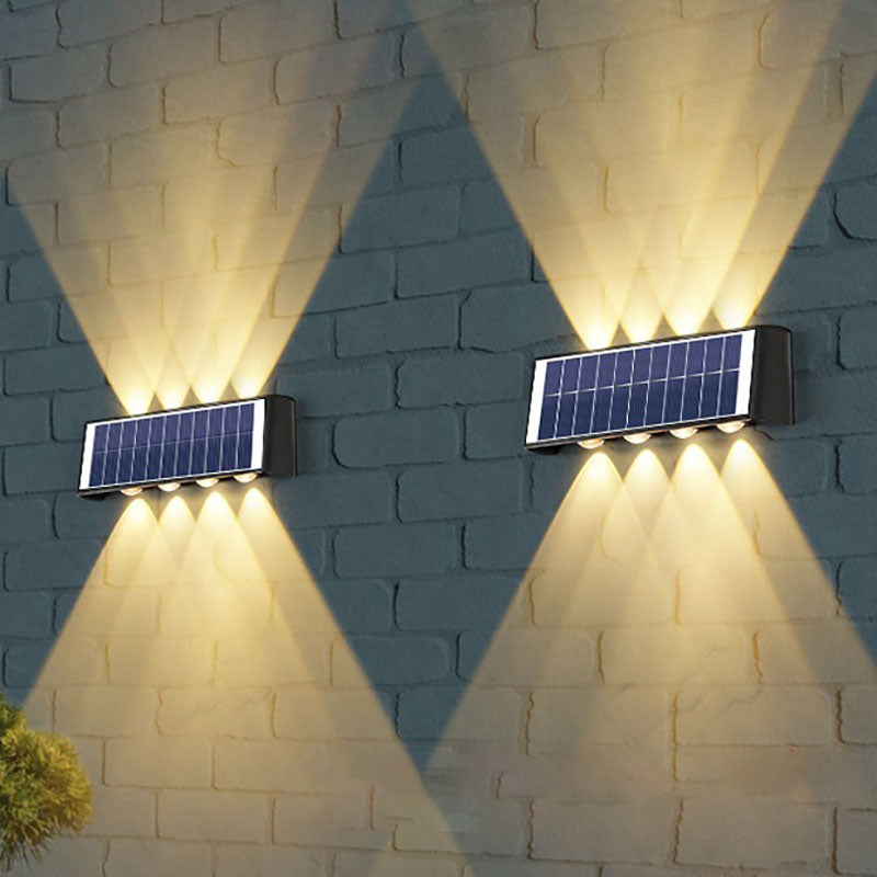 Moderne Enkelhed Solvandsafvisende Rektangulær ABS PMMA LED Væglampe til Udendørs Patio