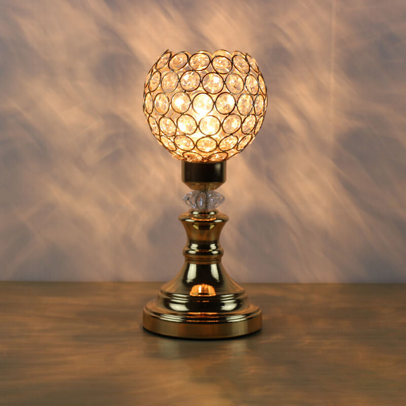 Europæisk Luksus Krystal Kugle 1-Lys Kunst Bordlampe