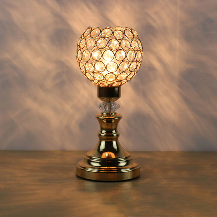 Europæisk Luksus Krystal Kugle 1-Lys Kunst Bordlampe