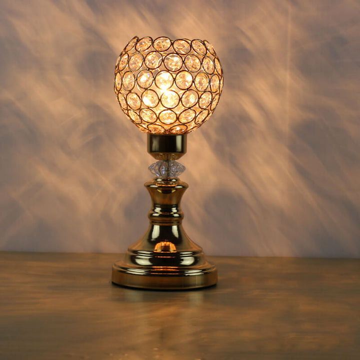 Europæisk Luksus Krystal Kugle 1-Lys Kunst Bordlampe