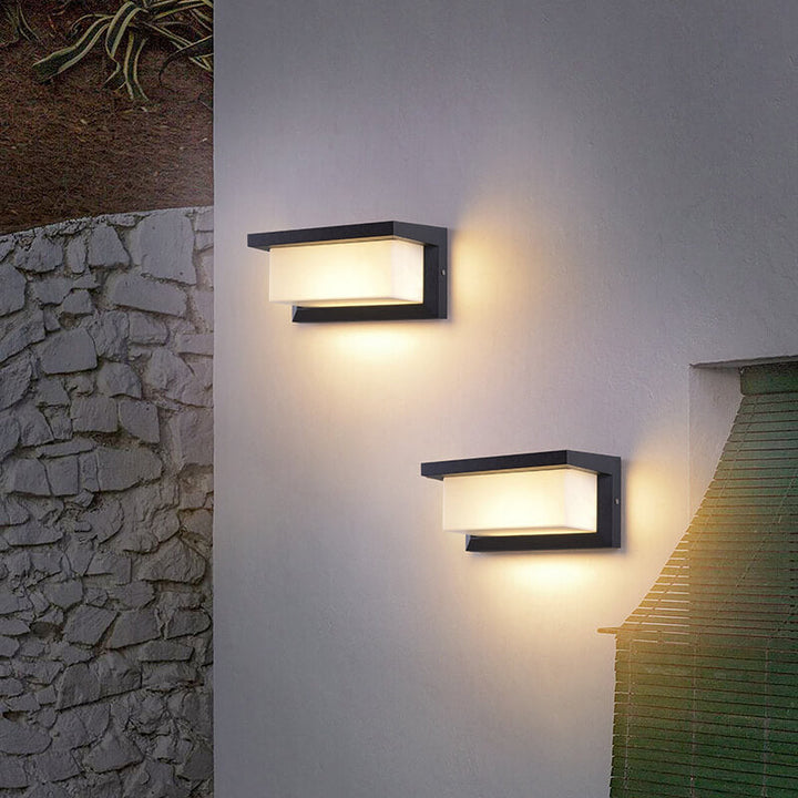Modern Minimalistisk Solrektangel PC LED Udendørs Væglampe til Udendørs Patio