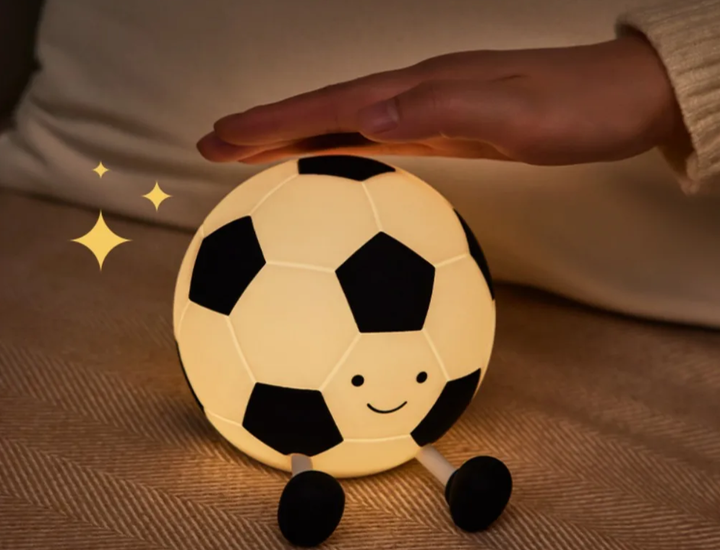 Genopladelig Fodbold Silikone Natlampe – GlowKick