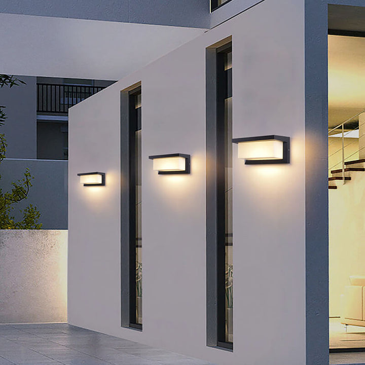 Modern Minimalistisk Solrektangel PC LED Udendørs Væglampe til Udendørs Patio