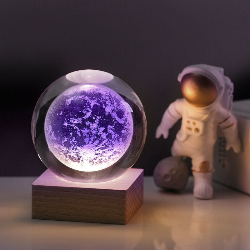 Nattelys Krystalbold 3D Galakse |