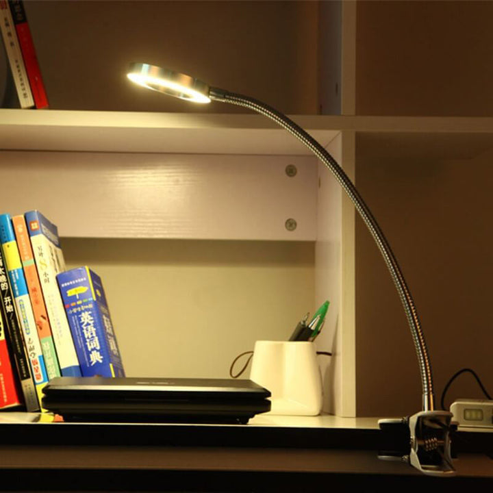 Kreativ simpel USB bukseknap LED læseklip skrivebordslampe