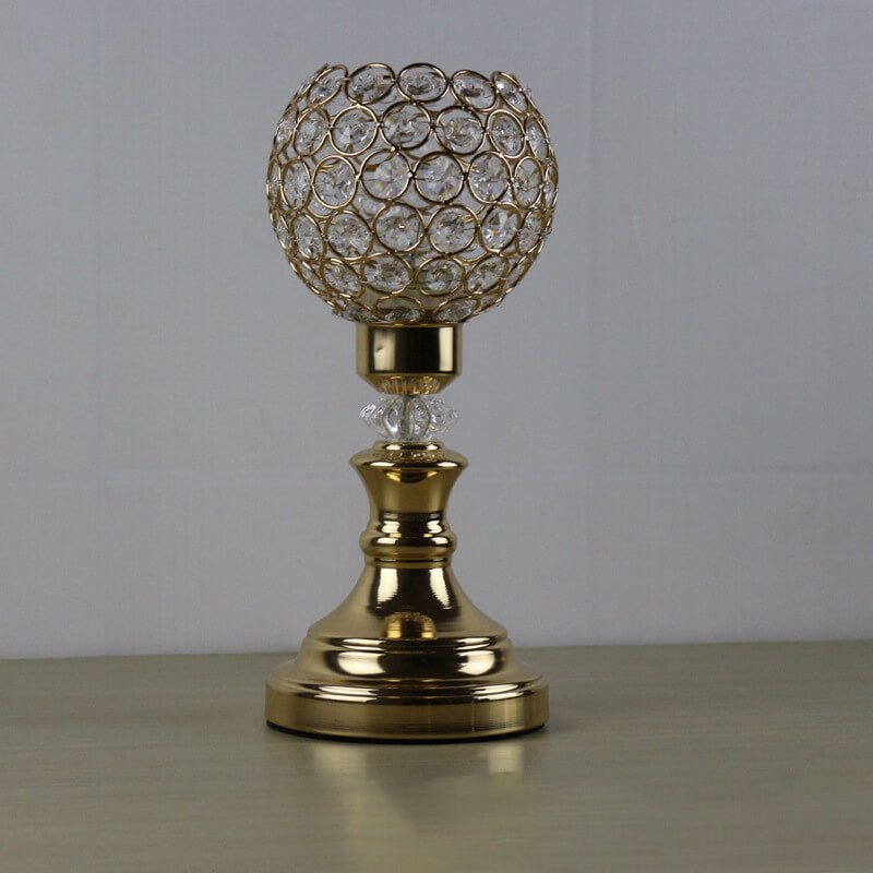Europæisk Luksus Krystal Kugle 1-Lys Kunst Bordlampe