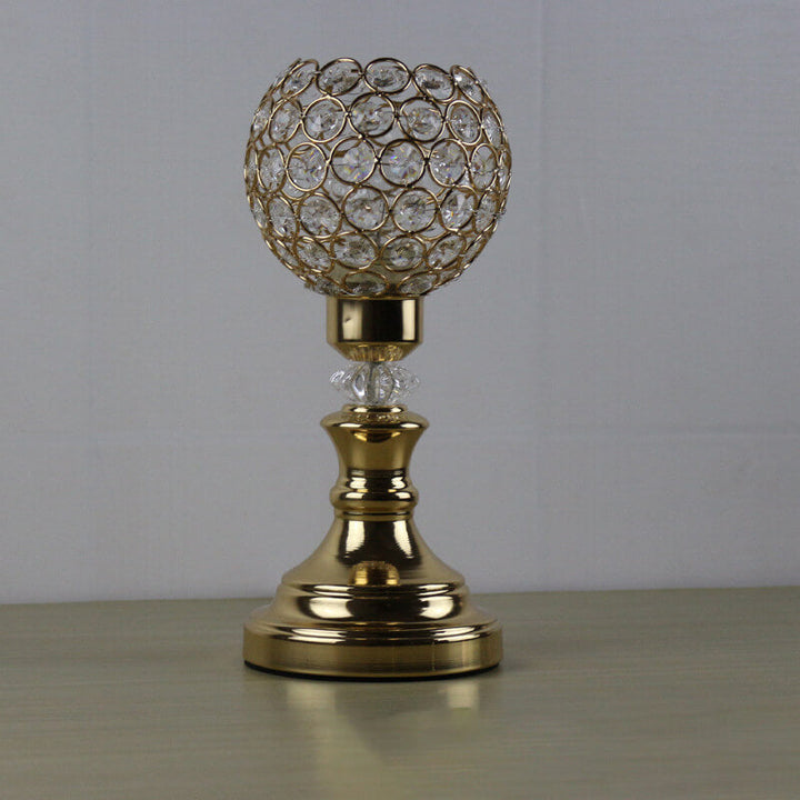Europæisk Luksus Krystal Kugle 1-Lys Kunst Bordlampe