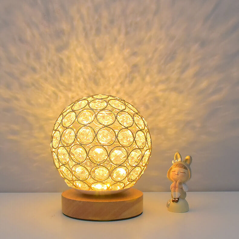 Moderne Minimalistisk Rund USB-genopladelig LED bordlampe