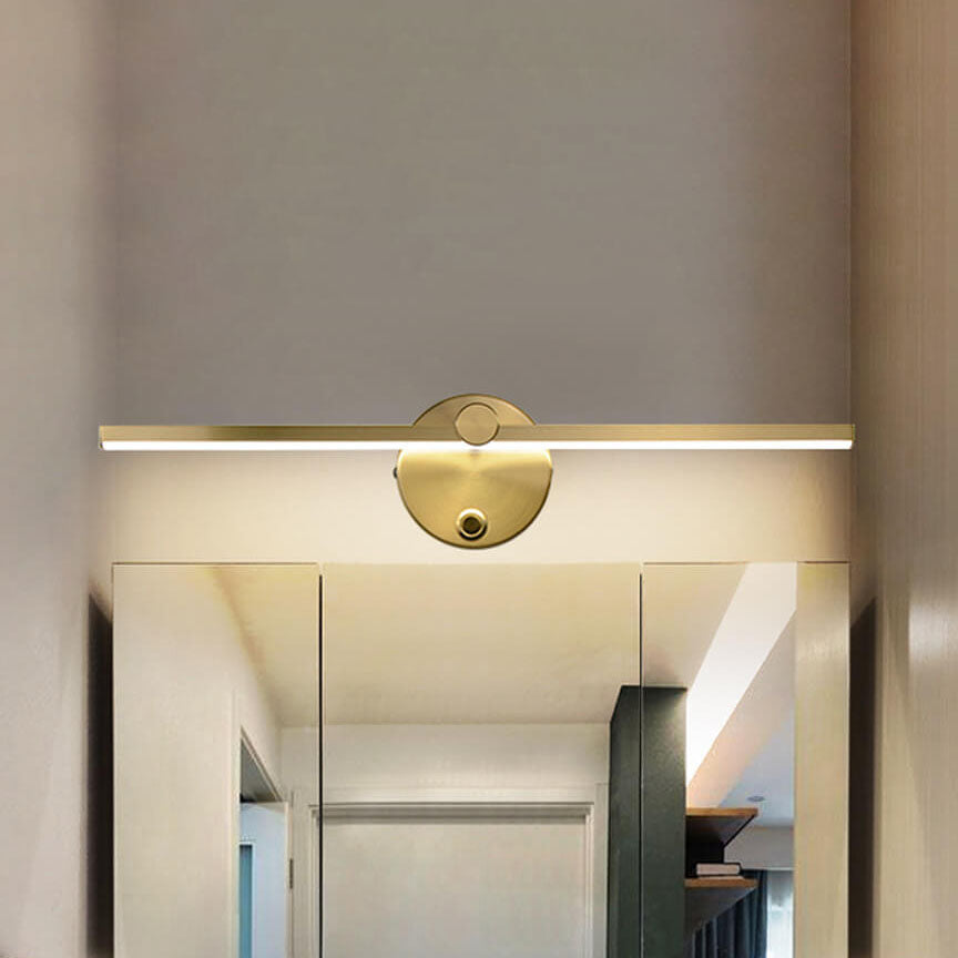 Nordisk Minimalistisk Aluminium Lang Bar Switch LED Spejl Væglampe