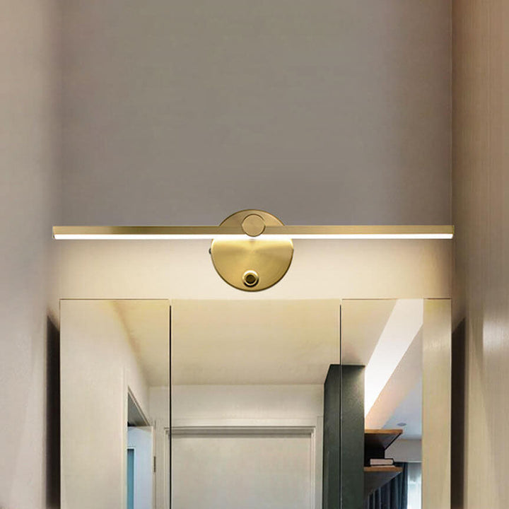 Nordisk Minimalistisk Aluminium Lang Bar Switch LED Spejl Væglampe
