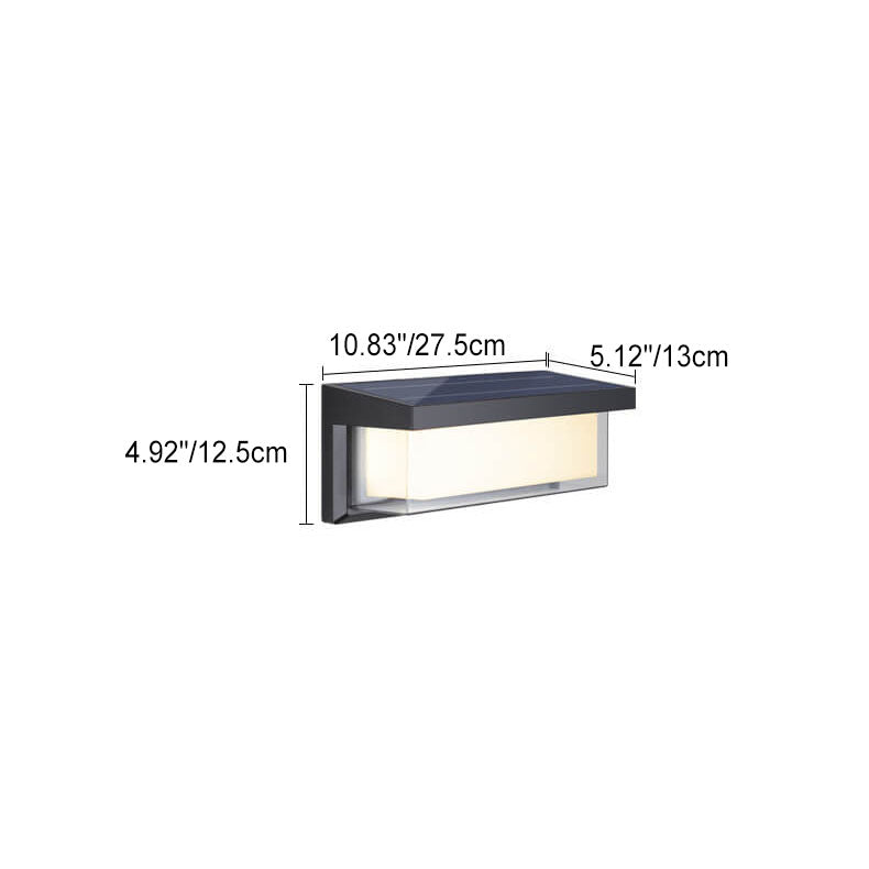 Modern Minimalistisk Solrektangel PC LED Udendørs Væglampe til Udendørs Patio