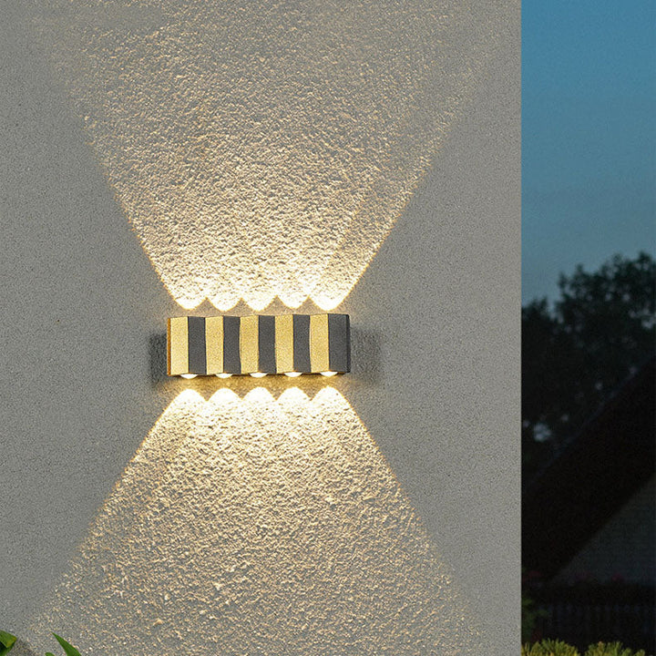 Moderne Lys Luksus Guld Aluminium Udendørs Vandtæt Terrasse LED Væglampe