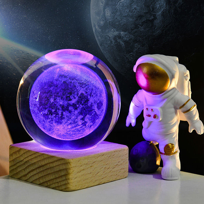 Nattelys Krystalbold 3D Galakse |