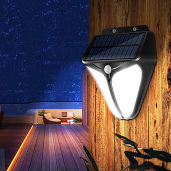 Solenergi Intelligent Trekant Udendørs Vandtæt Kropssensor Patio LED Væglampe