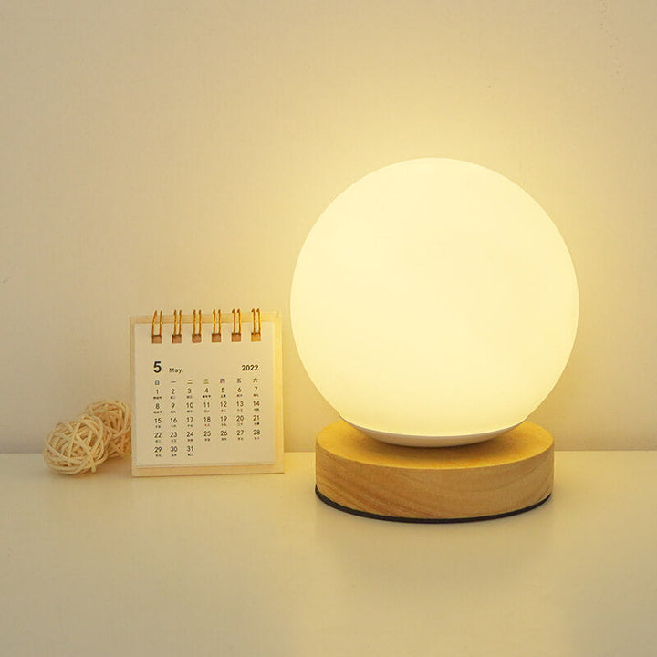 Moderne Minimalistisk Rund USB Genopladelig LED Natlampe Bordlampe